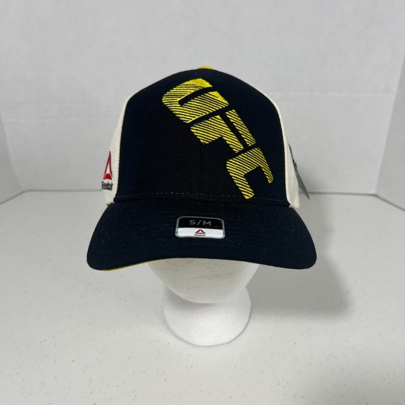 Reebok UFC Mens S/M Black White The Noble Fight Superflex‎ Hat NWT - Picture 1 of 10